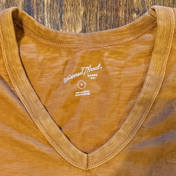 Universal Thread V-Neck T-Shirt Dress Bundle | Light Blue + Burnt Orange - Picture 2 of 7